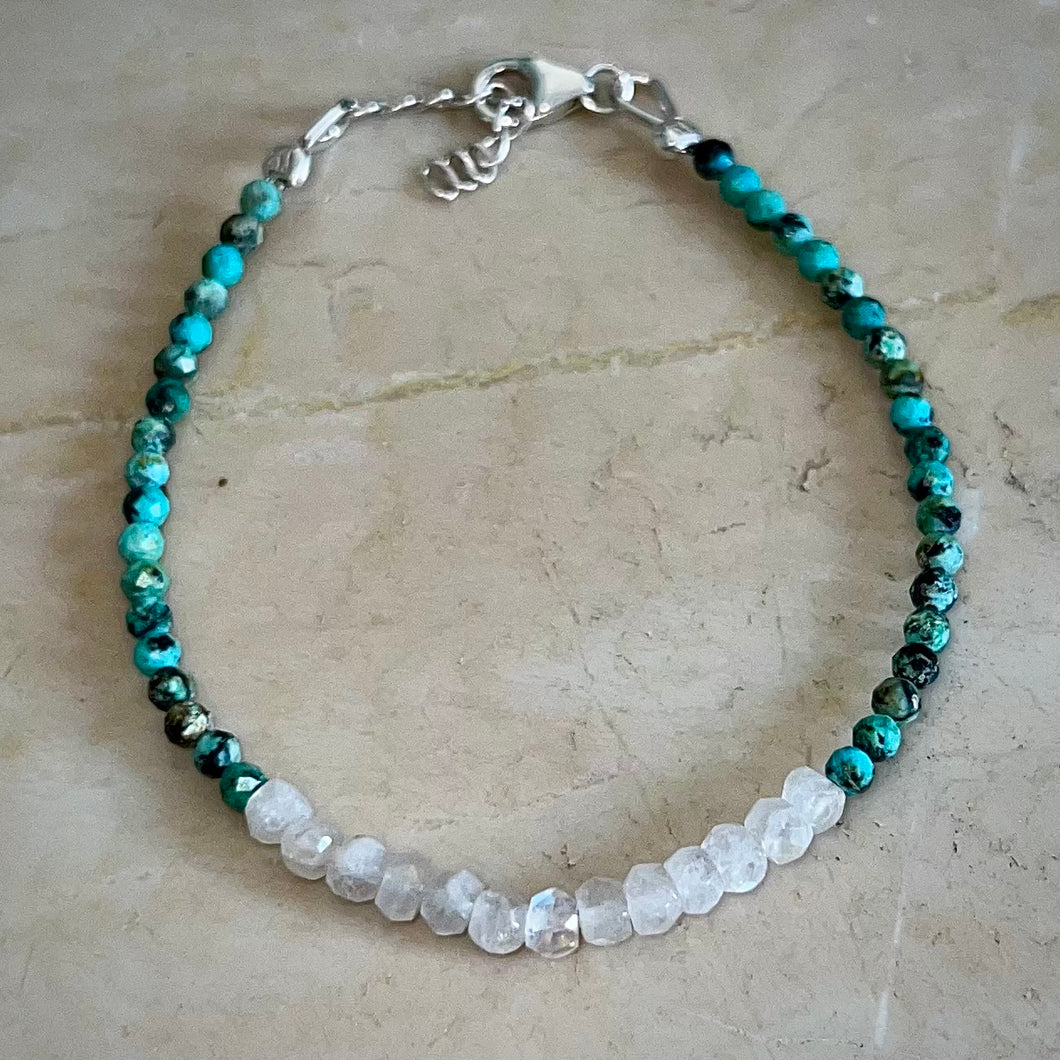 Lunar Bracelet |  Turquoise | Moonstone