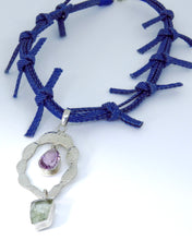 Load image into Gallery viewer, Twilight Necklace | Amethyst | Prasiolite | Denim Necklace
