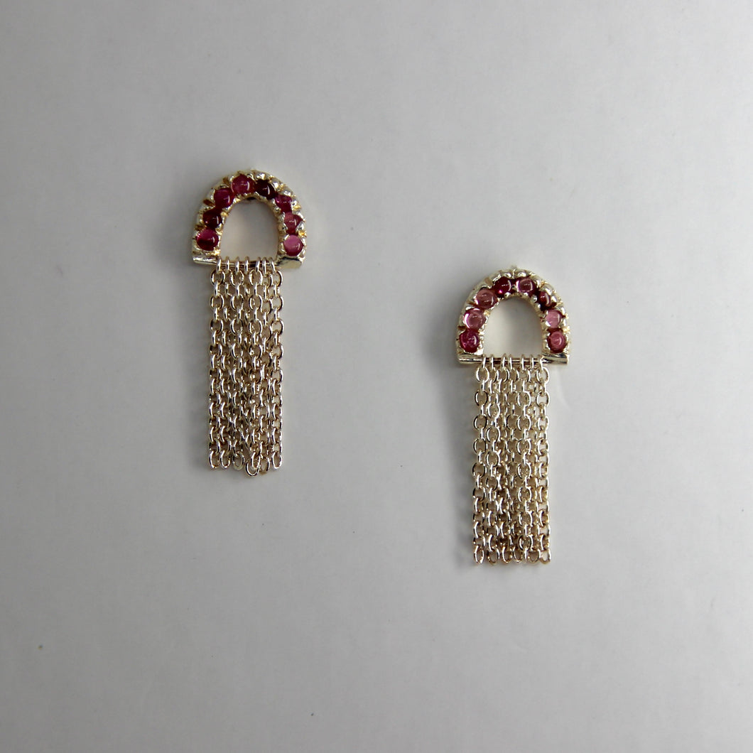 Arches Earrings | Tourmaline | Sterling Silver