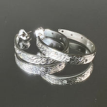 Load image into Gallery viewer, Furl Hoop Earrings | CZ | Brass