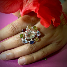 Load image into Gallery viewer, Morning Light Ring | Crystal Quartz | Peridot | Topaz | Iolite | Citrine | Garnet