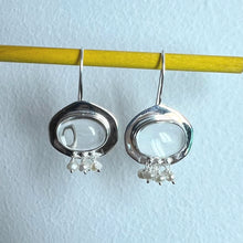 Load image into Gallery viewer, Orb Earrings | Crystal Quartz | Pearls | Sterling Silver