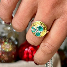Load image into Gallery viewer, Sea Ring | Emerald | Two Tone
