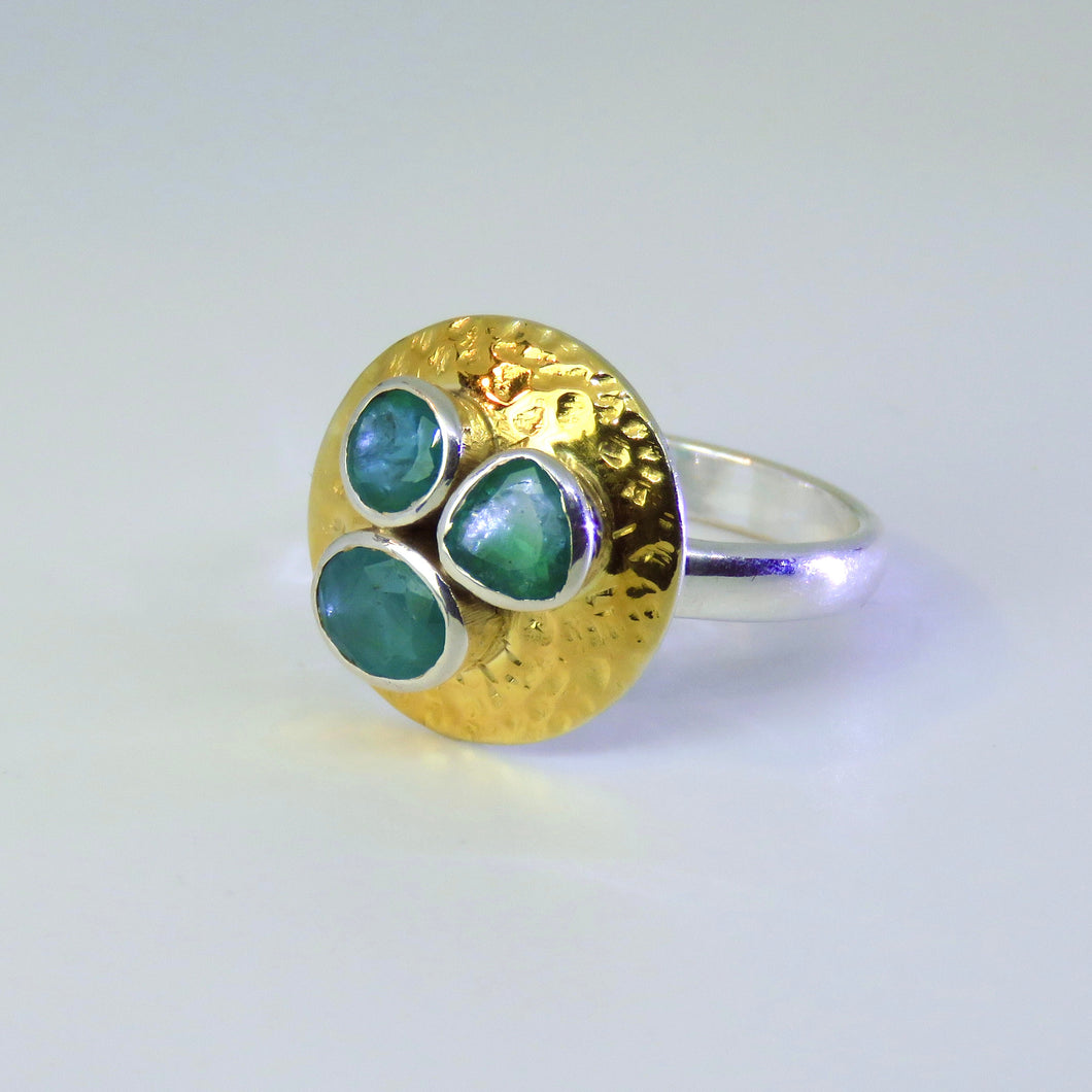 Sea Ring | Emerald | Two Tone