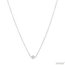 Load image into Gallery viewer, "Soul" features a beautiful round white fresh water pearl on a delicate sterling silver chain with rhodium plating. A must have for every jewellery collection, suitable for any time wear!
