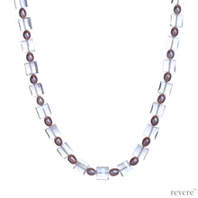 Load image into Gallery viewer, ballerina pink pearl with crystal necklace and earrings set for day wear, evening wear and fun occasions