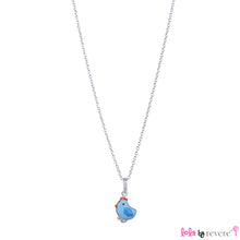 Load image into Gallery viewer, Sterling Silver light blue chick pendant on a sterling silver chain measuring 14" and an adjustable chain of 2" to increase length to 16". A fun yet stylish accessory for birthday parties and play dates.