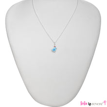Load image into Gallery viewer, Sterling Silver light blue chick pendant on a sterling silver chain measuring 14" and an adjustable chain of 2" to increase length to 16". A fun yet stylish accessory for birthday parties and play dates.