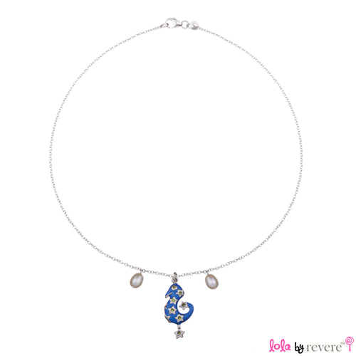 White freshwater pearls and a beautiful duck pendant delicately suspended on a sterling silver chain. 