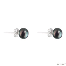 Load image into Gallery viewer, Earrings features simple yet charming design of grey freshwater pearl studs that adds effortless charisma in your personality.