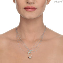 Load image into Gallery viewer, Flora necklace features drops of a plethora of gemstones elegantly decorated on 924 sterling silver with a sterling silver oval loop to show them off!