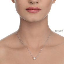 Load image into Gallery viewer, "Soul" features a beautiful round white fresh water pearl on a delicate sterling silver chain with rhodium plating. A must have for every jewellery collection, suitable for any time wear!