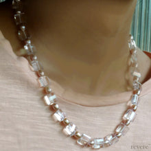 Load image into Gallery viewer, ballerina pink pearl with crystal necklace and earrings set for day wear, evening wear and fun occasions