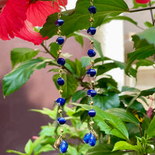 Load image into Gallery viewer, Brinda Earrings | Lapis Lazuli | Pyrite | 18k gold plated sterling silver