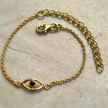 Load image into Gallery viewer, Evil Eye Bracelet | Lapis Lazuli | 18k Gold plated