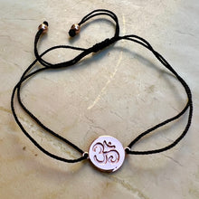 Load image into Gallery viewer, Om Bracelet | Rose Gold Plated Sterling Silver