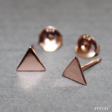 Load image into Gallery viewer, The prefect accessory in rose gold plated sterling silver in a geometrical shape to go with any outfit.