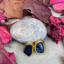 Load image into Gallery viewer, Ishanvi Earrings | Blue Sapphire | 18k gold plated
