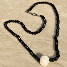Load image into Gallery viewer, Ebony n Ivory Necklace | Pearl | Spinel