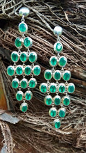 Load image into Gallery viewer, Fanoos Earrings | Green Onyx | 925 Sterling Silver