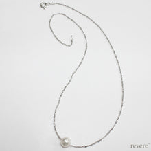 Load image into Gallery viewer, "Soul" features a beautiful round white fresh water pearl on a delicate sterling silver chain with rhodium plating. A must have for every jewellery collection, suitable for any time wear!