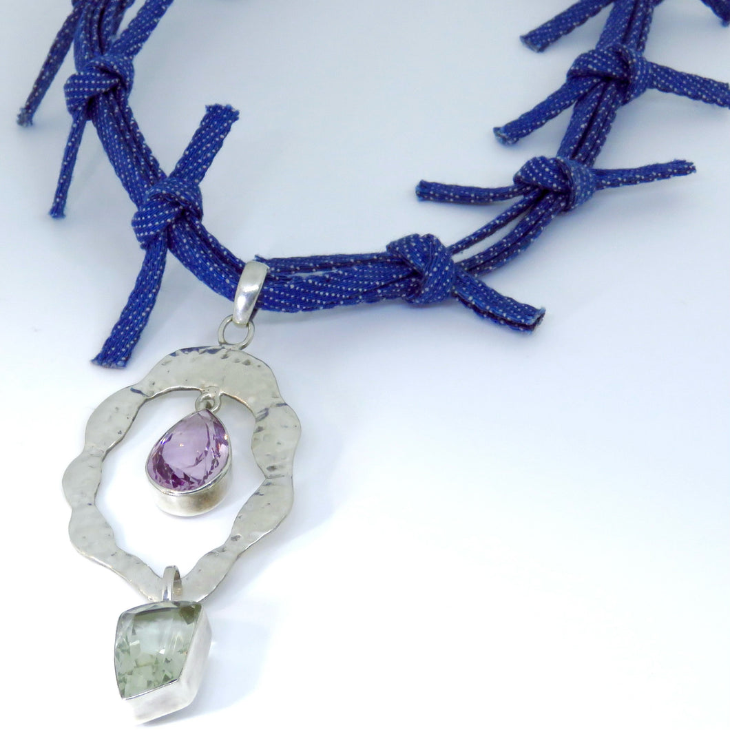 Twilight Necklace | Amethyst | Prasiolite | Denim Necklace