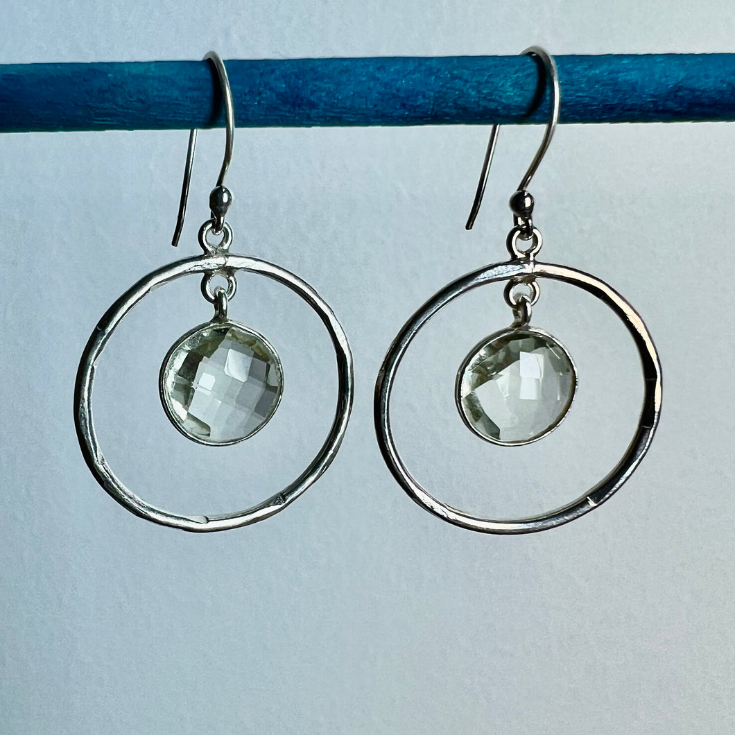 Encompass Earrings | Crystal Quartz | Sterling Silver