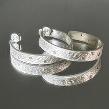 Load image into Gallery viewer, Spire Hoop Earrings | CZ | Sterling Silver
