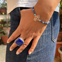 Load image into Gallery viewer, Serene Bracelet | Hamza | Amazonite | Lapis Lazuli | Sterling Silver
