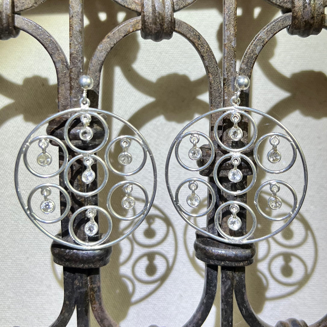 Constellation Earrings | Crystal Quartz | Sterling Silver