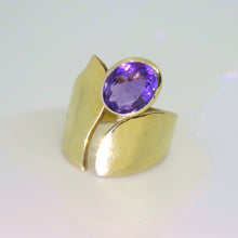 Load image into Gallery viewer, Damson Ring | Amethyst | 18k gold plated Silver
