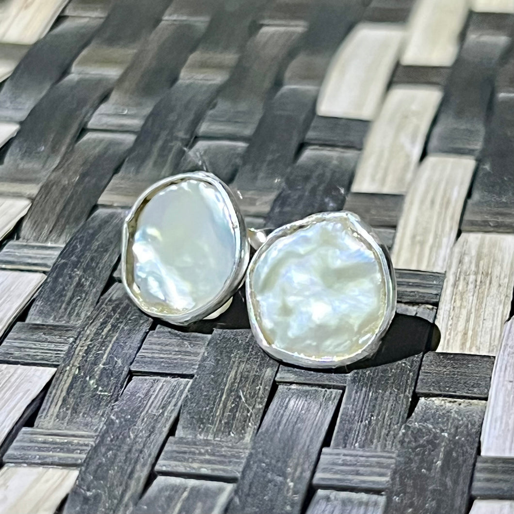 Dew Drop Earrings | Keshi Pearl | Sterling Silver