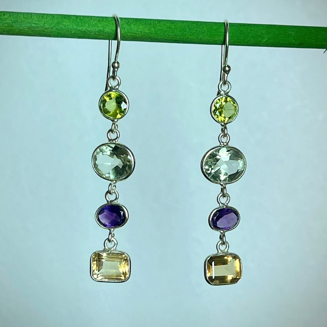 Shimmer Earrings | Peridot | Prasiolite | Amethyst | Citrine