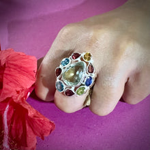 Load image into Gallery viewer, Aurora Ring | Prasiolite | Topaz | Garnet | Peridot | Citrine
