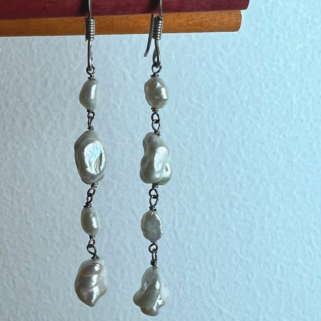 Revel Earrings | Pearl | Sterling Silver
