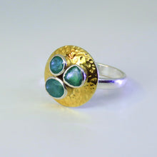 Load image into Gallery viewer, Sea Ring | Emerald | Two Tone
