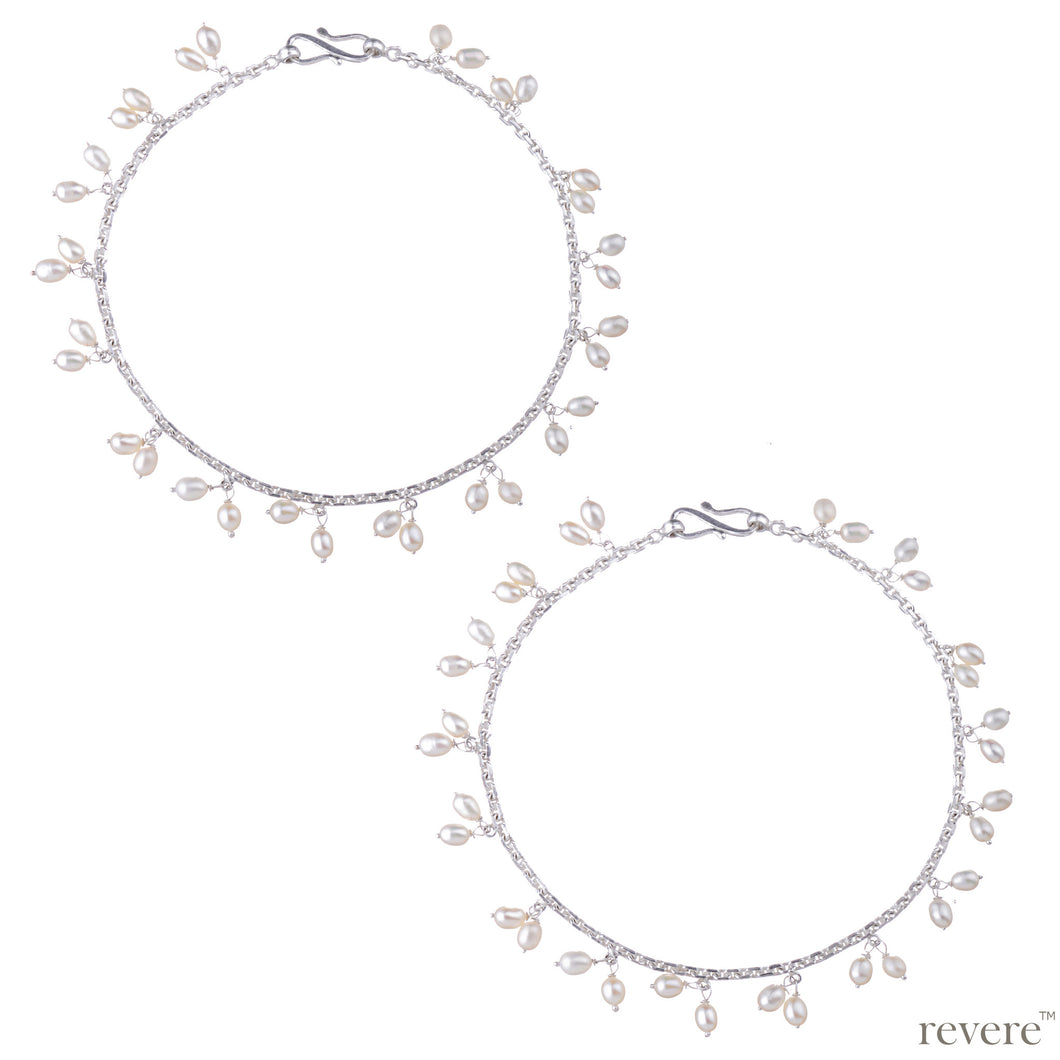 Nazneen Anklets | Pearl | Sterling Silver