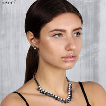 Load image into Gallery viewer, Wave Necklace | Pearl | Crystal | Sterling Silver
