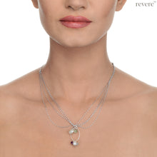Load image into Gallery viewer, Flora necklace features drops of a plethora of gemstones elegantly decorated on 924 sterling silver with a sterling silver oval loop to show them off!
