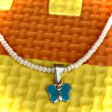 Load image into Gallery viewer, Baby Blue Butterfly Necklace
