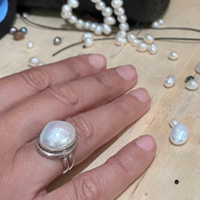 Load image into Gallery viewer, Purnima Ring | Pearl | Sterling Silver
