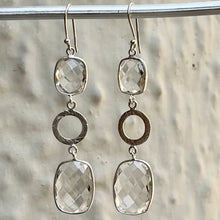 Load image into Gallery viewer, Chanchal Earrings | Crystal Quartz | Sterling Silver
