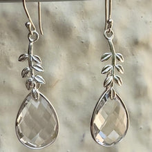 Load image into Gallery viewer, Chayya Earrings | Crystal Quartz | Sterling Silver
