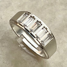 Load image into Gallery viewer, Livin on the Edge Ring | Swarovski CZ | Sterling Silver
