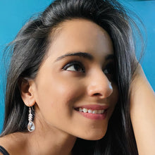 Load image into Gallery viewer, Chayya Earrings | Crystal Quartz | Sterling Silver
