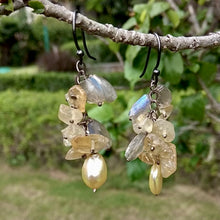 Load image into Gallery viewer, Andrea Earrings | Citrine| Pearl | Labradorite
