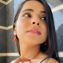 Load image into Gallery viewer, Heena Earrings | Carnelian | Sterling Silver
