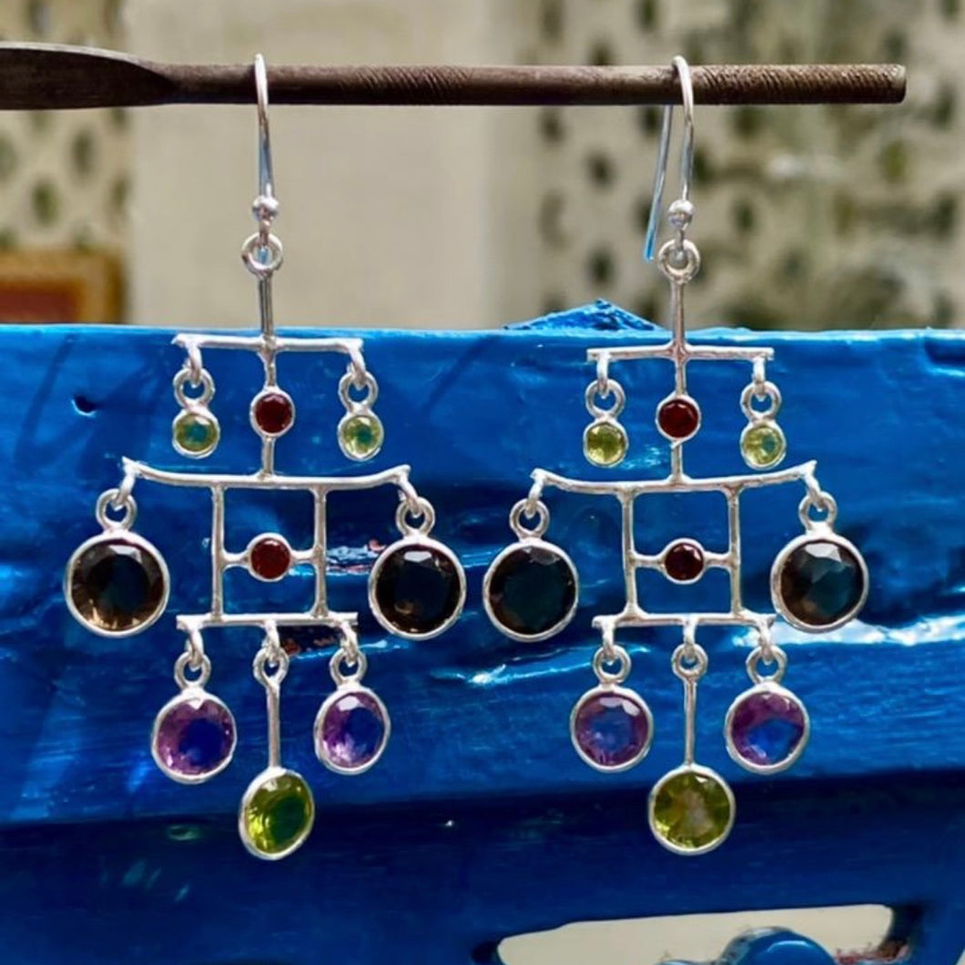 Kamya earrings | Gemstones | Silver