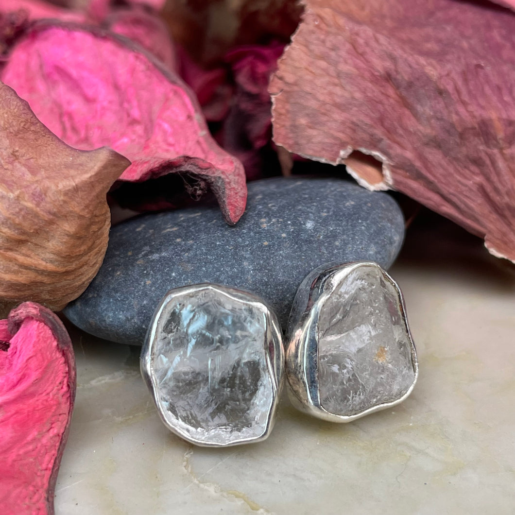 Bhanumati Earrings | Crystal Quartz | 925 sterling silver