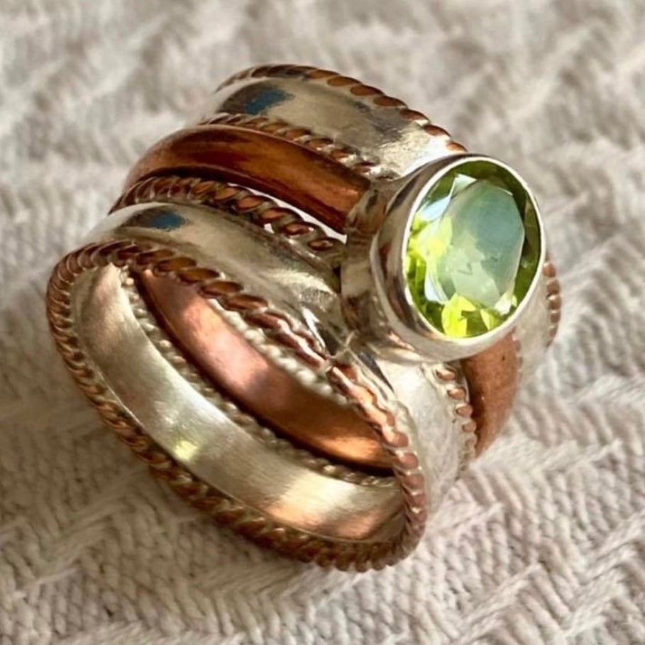 Palak ring | Peridot | Sterling silver